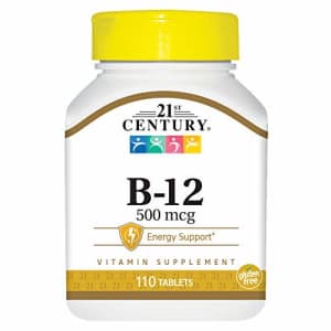 21st Century B-12 500 mcg Tablets, 110-Count (Pack of 2) for $8