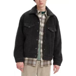 Levi's Men's Cozy Vintage Sherpa Trucker Jacket for $32