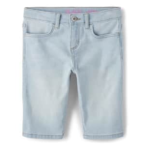 The Children's Place Girls' Denim Skimmer Shorts, Lily Wash, 16 for $19