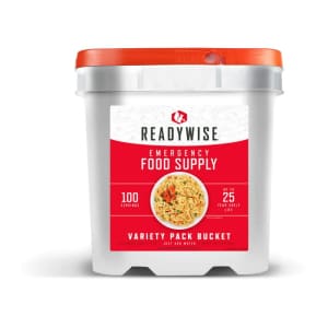 ReadyWise 100-Serving Emergency Food Supply Bucket for $70
