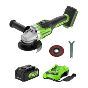 Greenworks 24V Brushless Angle Grinder with 4Ah USB (Power Bank) Battery and Charger for $72