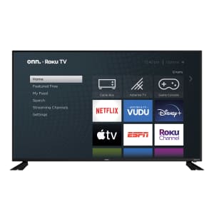 Onn 58" 4K UHD Roku Smart TV for $268 Onn 58" 4K UHD Roku Smart TV for $268