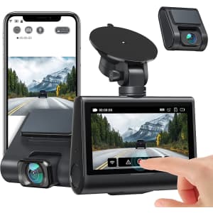 iZeeker 4K Dual Dash Cam with WiFi and GPS for $140