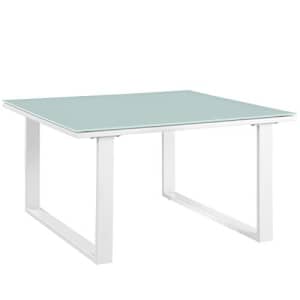 Modway Fortuna Aluminum Outdoor Patio Side Table in White for $134