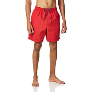 Tommy Hilfiger mens The Tommy Swim Trunks, Tommy Red, Small US for $24