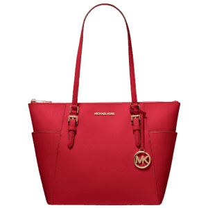 Michael Michael Kors Charlotte Large Saffiano Leather Top-Zip Tote Bag for $119