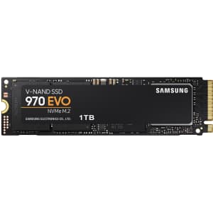 Samsung 970 EVO 1TB NVMe M.2 MLC V-NAND Internal SSD for $206