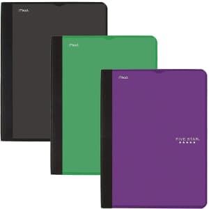 Five Star College Ruled 100-Sheet Composition Notebook 3-Pack for $12