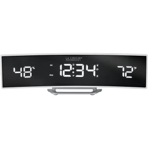 La Crosse Technology Curved Digital Alarm Clock w/ Mirrored LED Lens Display for $26 La Crosse Technology Curved Digital Alarm Clock w/ Mirrored LED Lens Display for $26