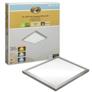 Hampton Bay Low Profile 24" Square LED Flush Mount Ceiling Light for $60
