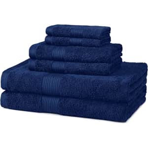 Amazon Basics 6-Piece Fade Resistant Towel Set for $26