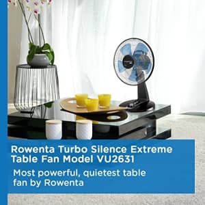 Rowenta Turbo Silence Table Fan 18 Inches Ultra Quiet Fan Oscillating, Portable, 4 Speeds, Manual for $61