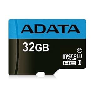 ADATA Premier 32GB microSDHC/SDXC UHS-I Class 10 Memory Card with Adapter Read up to 85 MB/s for $9