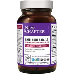Biotin Supplement, New Chapter Vegan Hair Skin and Nails Vitamins with Fermented Biotin + for $42