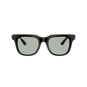 Ray-Ban RB4368 Square Sunglasses, Black Yellow/Dark Green, 51 mm for $161
