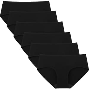 Women's Cotton Hipster Panties 6-Pack for $15