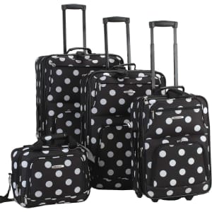 Rockland 4-Piece Softside Luggage Set for $87