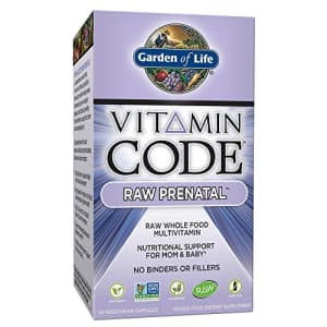Garden of Life Vitamin Code Raw Prenatal Multivitamin, Whole Food Prenatal Vitamins with Iron, for $21