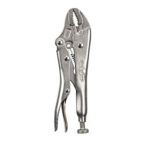 IRWIN VISE-GRIP Locking Pliers with Wire Cutter, 5-Inch, Curved Jaw (902L3) for $15