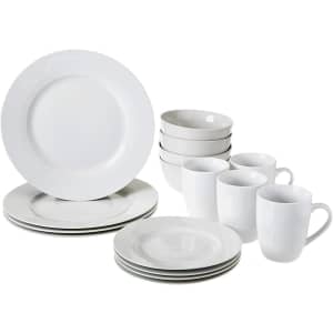 Amazon Basics 16-Piece Porcelain Dinnerware Set for $37