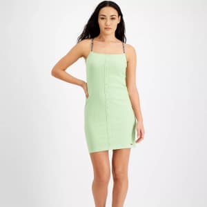 Tommy Jeans Women's Ribbed Snap Dress for $11