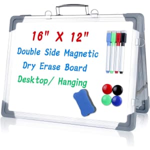 Uquelic 16" x 12" Magnetic Dry Erase Board for $14