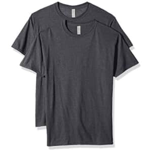 Jerzees Men's Tri-Blend 2 Pack T-Shirt, Black Heather, X-Large for $22