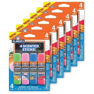 Elmer's Scented Glue Sticks 4-Count 6-Pack for $13
