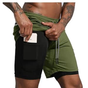 Men's 2-in-1 Gym Shorts for $11