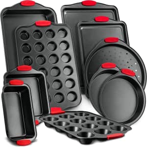 NutriChef 10-Piece Baking Pan Set w/ Silicone Handles for $71