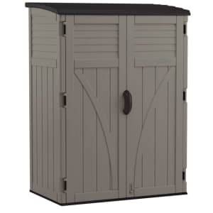 Suncast 54-cu. ft Resin Vertical Lockable Storage Shed: $260 Suncast 54-cu. ft Resin Vertical Lockable Storage Shed: $260