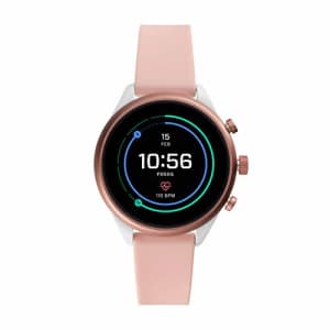Fossil Women's Gen 4 Sport Heart Rate Metal and Silicone Touchscreen Smartwatch, Color:Blush Pink for $255 Fossil Women's Gen 4 Sport Heart Rate Metal and Silicone Touchscreen Smartwatch, Color:Blush Pink for $255