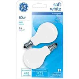 GE A15 60W Light Bulb 2-Pack for $9