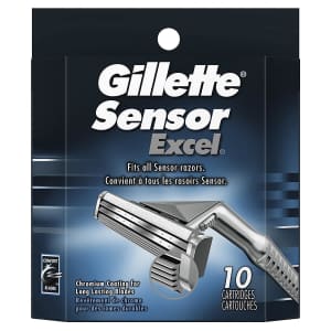 Gillette Sensor Excel Men's Razor Blade Refills 10-Pack for $9.68 via Sub. & Save