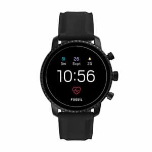 Fossil Men's Gen 4 Explorist HR Heart Rate Stainless Steel and Silicone Touchscreen Smartwatch, for $220