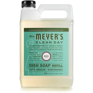 Mrs. Meyer's Dishwashing Liquid Dish Soap Refill 48-oz. Bottle for $9.49, or 2 for $14 w/ Sub & Save Mrs. Meyer's Dishwashing Liquid Dish Soap Refill 48-oz. Bottle for $9.49, or 2 for $14 w/ Sub & Save