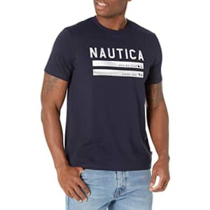 Nautica Men's Sustainably Crafted Sailing Club Graphic T-Shirt, Navy, Medium for $13