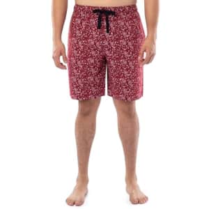 Wrangler Men's Printed Jersey Knit Pajama Sleep Shorts, Red Paisley, X-Large for $14