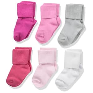 Luvable Friends Unisex Baby Newborn and Baby Socks Set, Coral Pink, 12-24 Months for $26