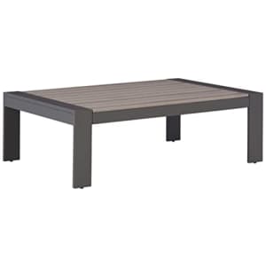 Signature Design by Ashley Outdoor Tropicava HDPE Patio Cocktail Table, Taupe for $165