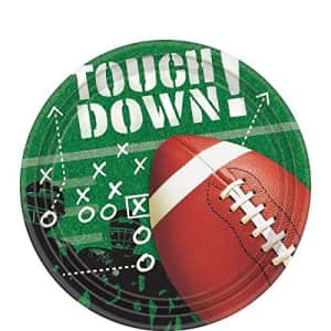 American Greetings Football Frenzy Party Supplies, Dessert Round Plate (50-Count) for $13 American Greetings Football Frenzy Party Supplies, Dessert Round Plate (50-Count) for $13