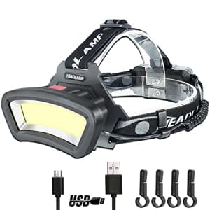 Dark Beam COB Floodlight Headlamp for $13