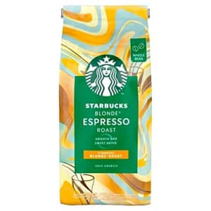 Starbucks Blonde Espresso Roast Whole Coffee Beans, 200g for $14