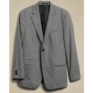 Banana Republic Factory Men's Blazer & Jackets Clearance. Save on select styles, including the pictured Banana Republic Factory Men's Tailor-Fit Houndstooth Suit Jacket for $109.98 in cart ($210 off).