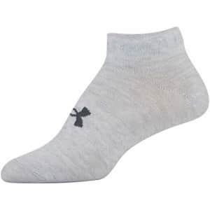 Under Armour Women's Essential Low Cut Socks, 6-Pairs, Halo Gray/Black, Medium for $28