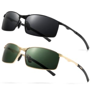 Sungait Men's Ultra Lightweight Polarized Sunglasses 2-Pack from $13