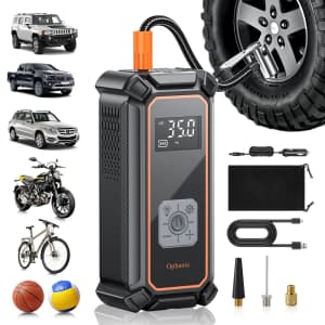 Ophanie Cordless Portable Tire Inflator for $26