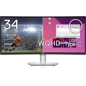 Dell 34" Curved WQHD Monitor for $409