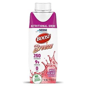BOOST Breeze Clear Nutritional Drink, 9g Protein, 250 Nutrient-Rich Calories, Wild Berry, 8fl oz for $46