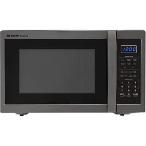 Sharp SMC1452CH Carousel 1.4 Cu. Ft. Countertop Microwave, Black Stainless Steel for $180